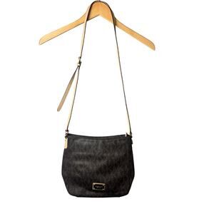 Michael Kors Jet Set signature logo-print messenger crossbody bag brown